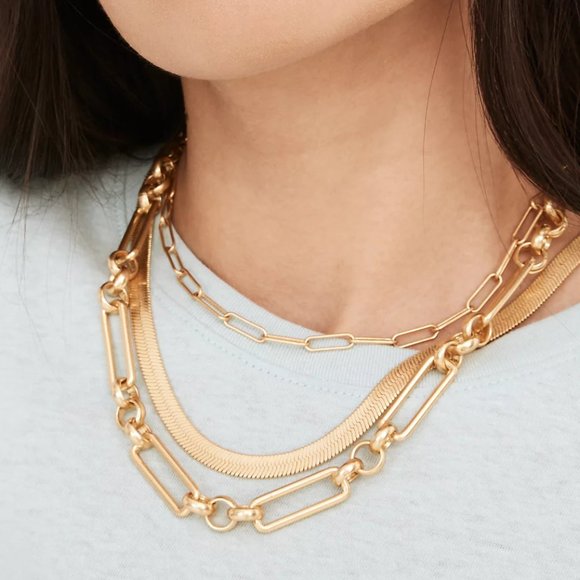 [NWT] Madewell Gold-Plated Herringbone Chain - Picture 3 of 3